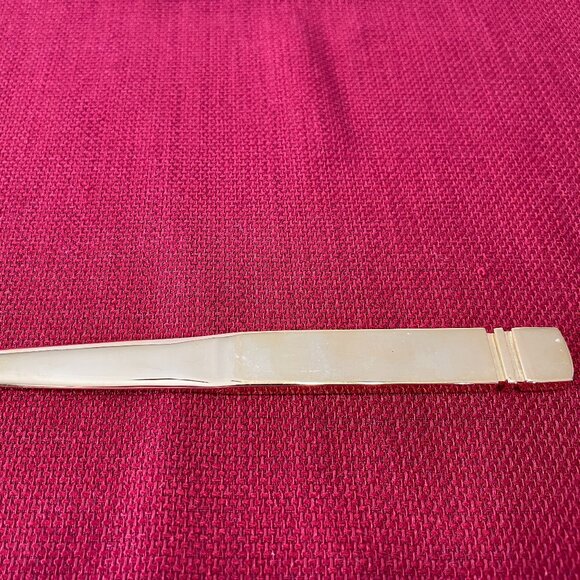 Solid sturdy letter opener in gold w/logo on one side, office tool, school - Picture 1 of 5